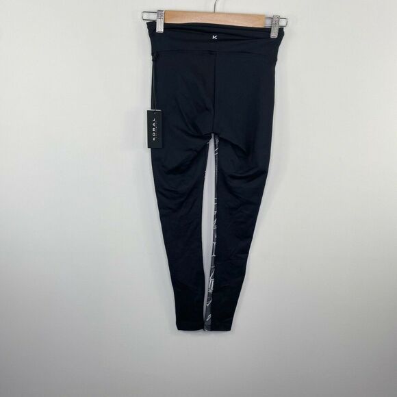 Koral Black White Geometric Print Pull On Leggings Women's Size Small S - Picture 4 of 4